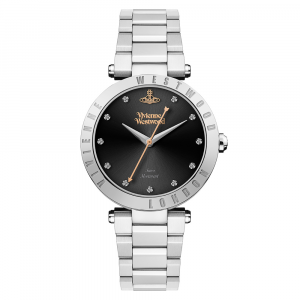 Womens Silver/Black Montagu II Bracelet Watch