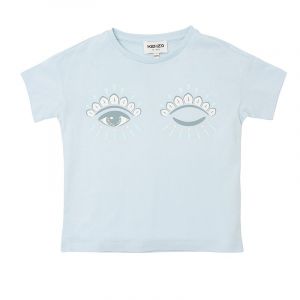Girls Pale Blue Icon Eye S/s T Shirt