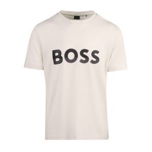 Mens Open White Tee 1 Bold Logo S/s T Shirt