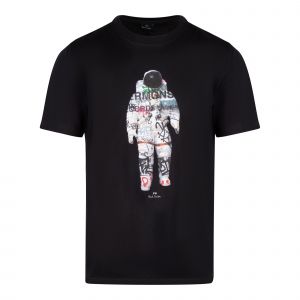 PS Paul Smith T Shirt Mens Black Astronaut Reg Fit S/s T Shirt
