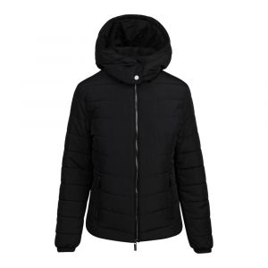 Womens Black Padded Hooded Jacket