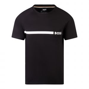 BOSS T Shirt Mens Black Beach UV Slim S/s T Shirt 