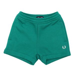 Boys Green Embroidered Shorts