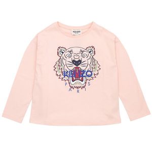 Kids Pink L/s Logo T-Shirt