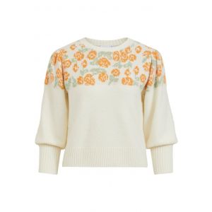 Womens White Alyssum Vitindra Flower Knit top