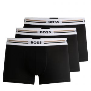 BOSS Boxers Mens Black/White 3 Pack Revive Trunks