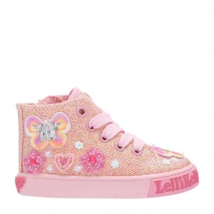 Baby Peach Glitter Paloma Butterfly Mid Boots (20-25)