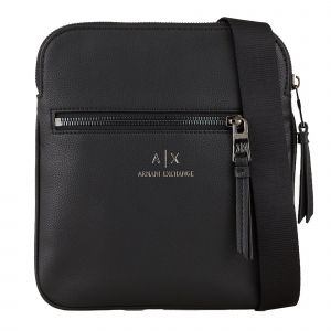 Armani Exchange Crossbody Bag Mens Black Flat Branded Crossbody Bag
