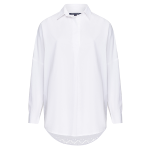 French Connection Shirt Womens Linen White Appelona Anglaise Popover | Hurleys