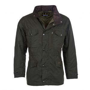 Barbour Waxed Jacket Mens Olive Sapper