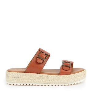 Womens Tan Amelda Leather Sandals