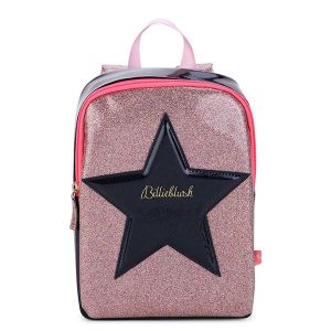 Girls Navy Glitter Star Backpack