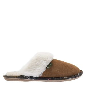 Womens Camel Suede Lydia Mule Slippers