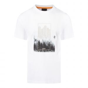 Mens White Te_Forest S/s T Shirt