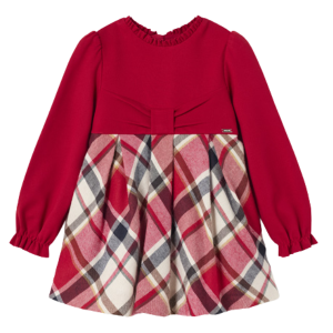 Mayoral Infant Girls Red Plaid Skirt Dress