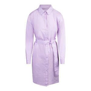 Armani Exchange Dress Womens Violet Sky Cotton Poplin Shirt Dress