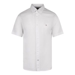 Tommy Hilfiger Shirt Mens White Flex Poplin Reg Fit S/s | Hurleys