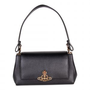 Vivienne Westwood Handbag Womens Black/Light Gold Hazel Re-Vegan Med. Handbag