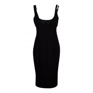 Versace Jeans Couture Midi Dress Womens Black Cady Bistretch Midi Dress