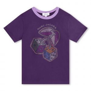 Marc Jacobs T Shirt Girls Lilac Dice S/s T Shirt 