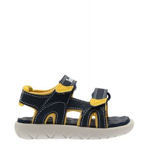 Toddler Navy/Yellow Perkins Row 2-Strap Sandals (21-30)