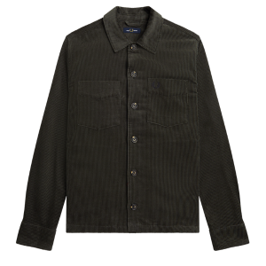 Fred Perry Overshirt Mens Field Green Cord Overshirt 