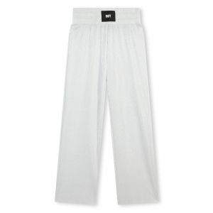 Girls Light Grey Ribbed Trousers