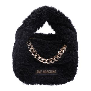 Love Moschino Bag Womens Black Small Faux Fur Bag