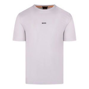 BOSS T Shirt Mens Pale Grey Tchup Centre Logo S/s T Shirt 