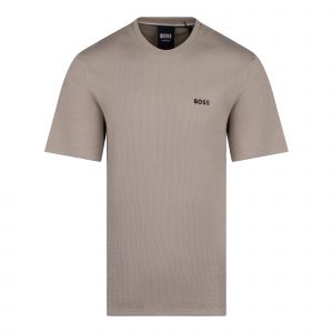 BOSS T Shirt Mens Dark Beige Waffle Lounge S/s T Shirt 
