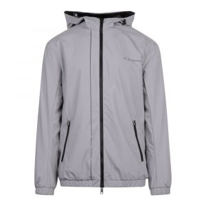 Armani Exchange Jacket Mens Zinc/Black Linear Logo Hooded