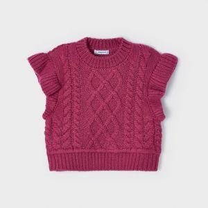 Kids Raspberry Knitted Vest