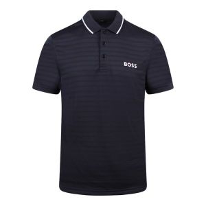 BOSS Polo Shirt Mens Dark Blue Pauletech 1 S/s | Hurleys