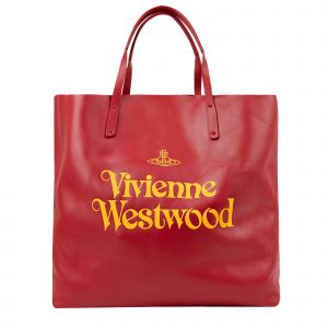 Vivienne Westwood Shopper Bag Womens Red/Yellow Studio Leather Shopper Bag
