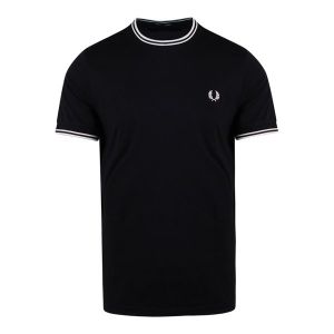 Fred Perry T Shirt Mens Black Twin Tipped S/s