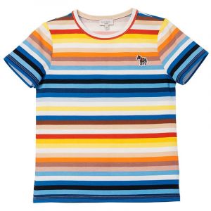 Boys Multicolour Multi Stripe S/s T Shirt
