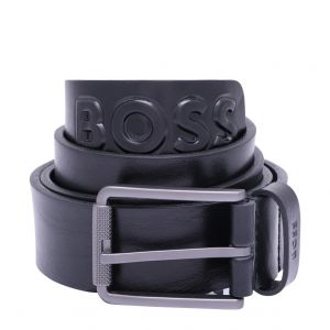 Mens Black Tint-BOSS Leather Belt