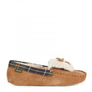 Womens Tan Suede Darcie Moccasin Slippers
