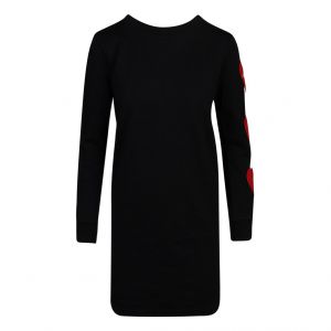 Womens Black Heart Arm Detail Dress