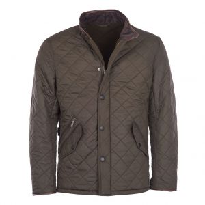 Mens Olive Powell Quilted Jacket