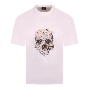 PS Paul Smith T Shirt Mens Off White Bunny Skull Reg. Fit S/s