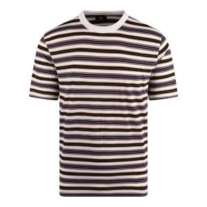 PS Paul Smith T Shirt Mens Off White Multi Stripe S/s T Shirt