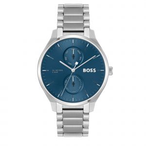 BOSS Watch Mens Silver/Blue Tyler Bracelet Watch