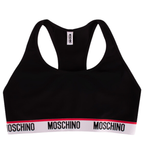 Moschino Bralette Womens Black Logo Bralette