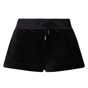 Womens Black Eve Velour Shorts