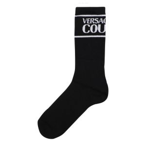 Mens Black Logo Cotton Socks