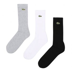 Mens Grey/White/Black 3 Pack Sport Socks