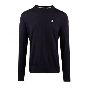 Mens Navy Cardiff Crew Neck Knitted Jumper