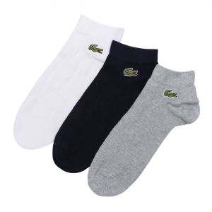Mens Grey/Navy/White 3 Pack Trainer Socks