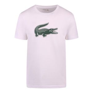 Lacoste T Shirt Mens White/Green Large Croc S/s